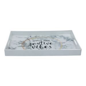 Core Kitchen Positive Vibes Rectangular Tray Multicolor Medium Core Kitchen Positive Vibes Rectangular Tray Multicolor Medium